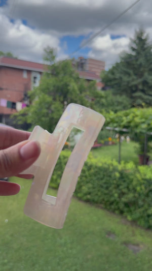 Pinza para el pelo de sirena mágica beige