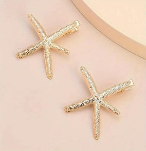 Pinzas para el pelo con forma de estrella de mar
