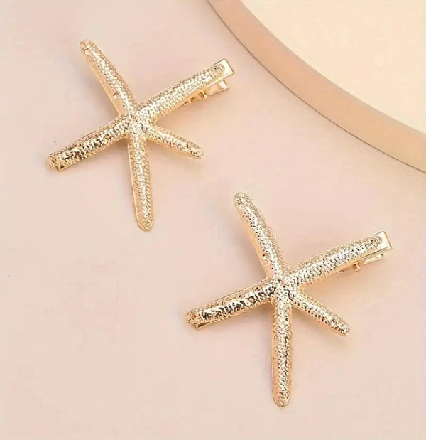 Pinzas para el pelo con forma de estrella de mar